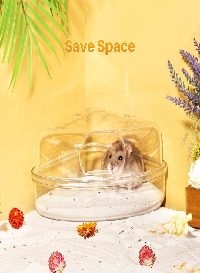 BUCATSTATE Hamster Sand Bath Box - Transparent Critter's Litter Box Sand Bath Shower Room & Digging Container Heighten Version for Guinea Pig Mice Gerbils or Other Small Pets (Small, Transparent) - Image 3